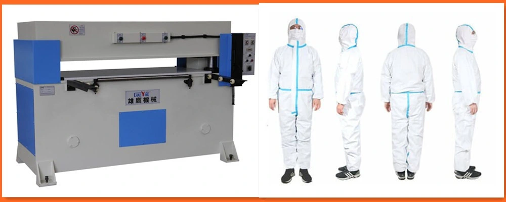 Hydraulic Receding Head PLC Medical Protective Suit Cutting Machine