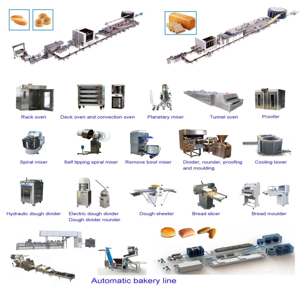 High Speed Long Stripe French Baguette Bread Making Machine Loaf Bread Production Line Bread Slicing Machine