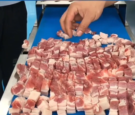 Máquina de corte de cubos de tiras de carne fresca multifuncional para fábrica de processamento de alimentos